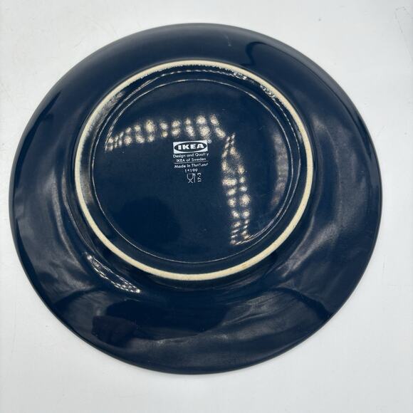 Ikea Salad Plates 8.25" 15199 Fargrik Royal Blue Luncheon Lot Set of 4 - Picture 11 of 13